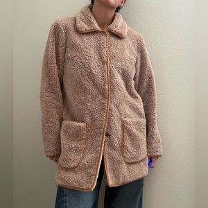 Anthropologie Cozy Tan Teddy Sherpa Jacket